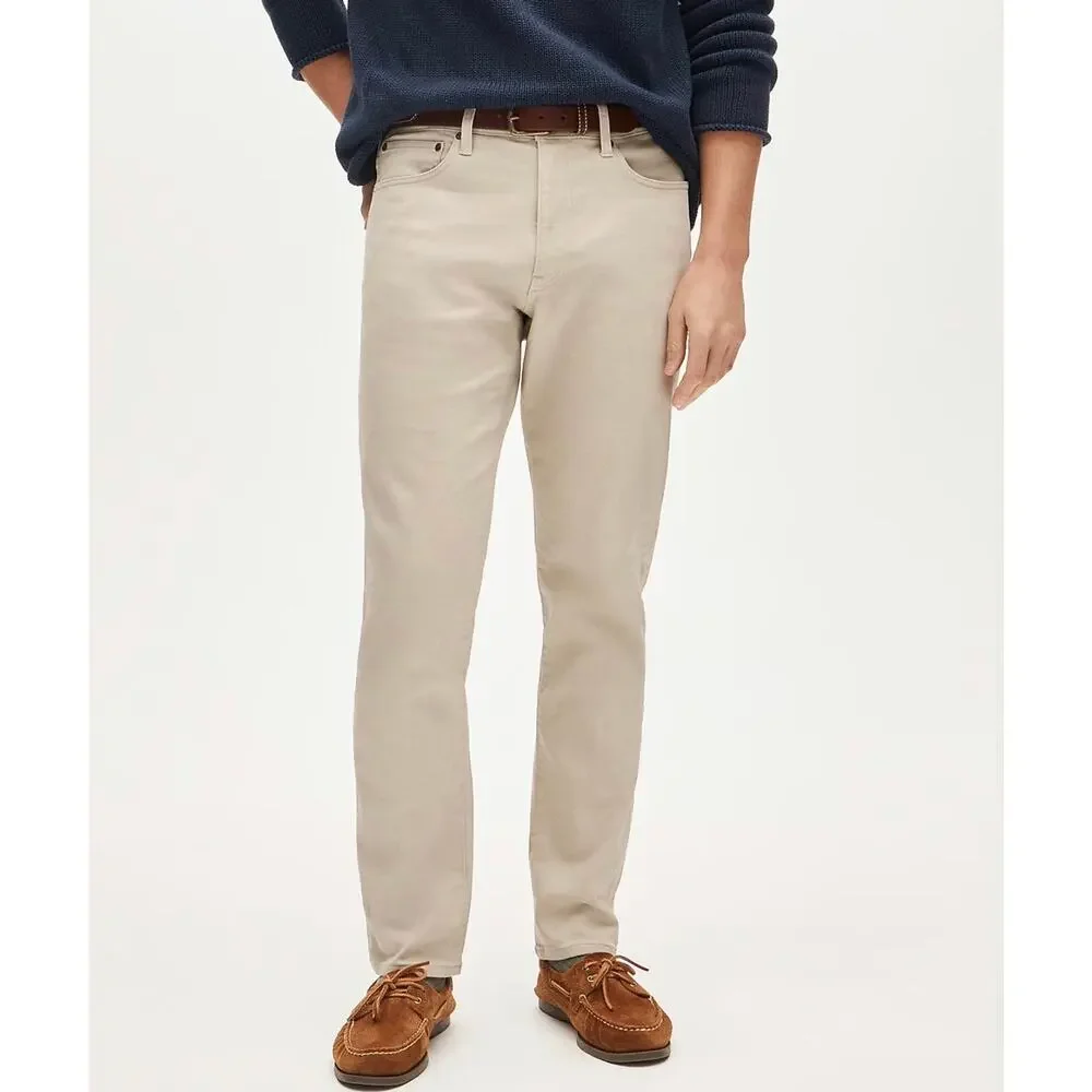 J. Crew 1040 Athletic Tapered Bergen five-pocket pant in Balsam Bark NWT 36/34